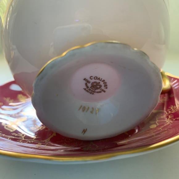 Coalport teacups, ruby red and green, price is for both! - Picture 6 of 7